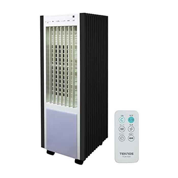 【沖縄・離島送りとどける不可】扇風機 冷風扇 遠隔操作冷風扇風機 抗菌産業 貯蔵タンク取りはらい可 汲み上げ押し広める操作手順 白いこと×黒いこと テクノス TCW-030