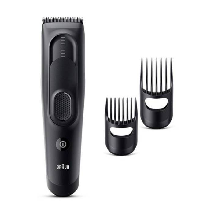 【沖縄・離島配送不可】BRAUN ヘアバリカン 充電・交流式 ブラック 2種のコームで3mm-35の17段階の長さ調節対応 ブラウン HC5330|やるCAN
