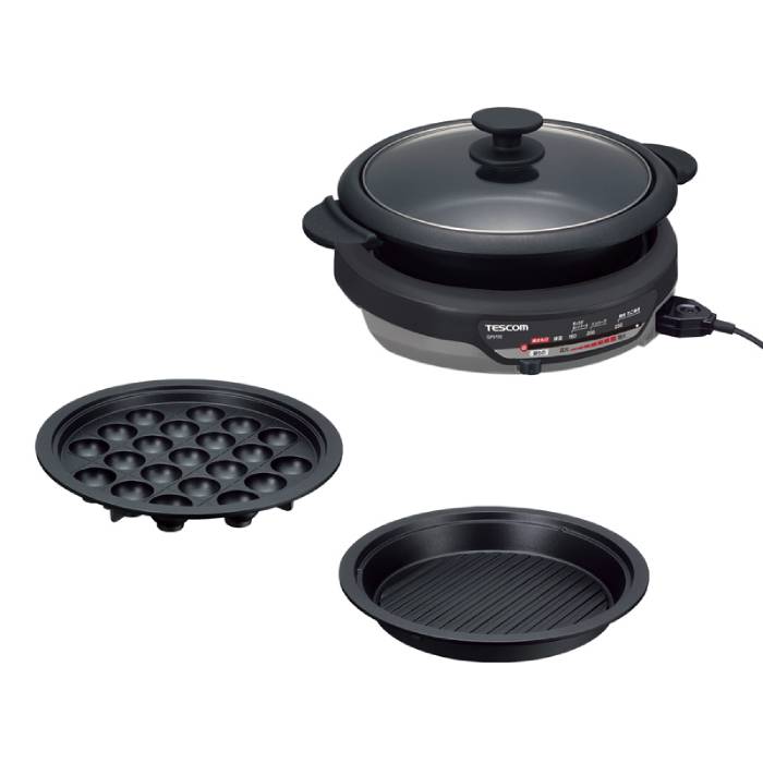 楽天市場】TESCOM グリルなべ マルチに活躍！たこ焼きもできるグリル鍋