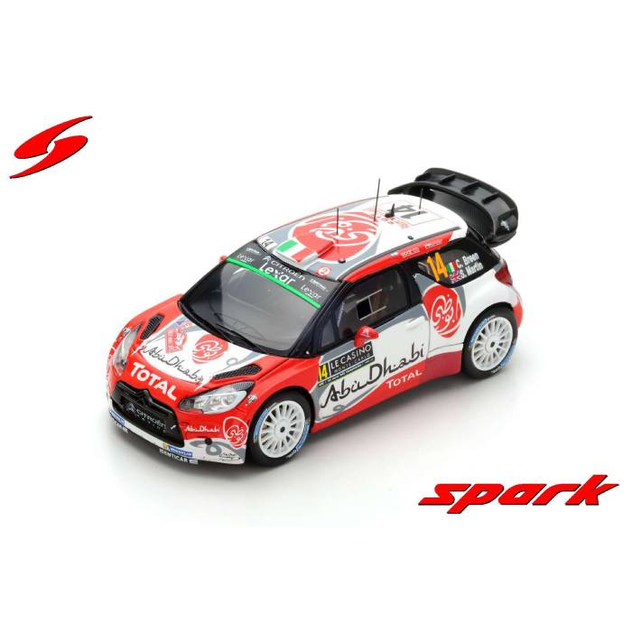 スパーク 1/43 シトロエン DS3 WRC 2017 WRC モンテカルロ ラリー 5位 #14 C.ブリーン/S.マーティン Spark Japan S5156｜やるCAN