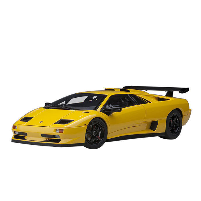 【沖縄・離島送りとどける不可】1/18 ランボルギーニ ディアブロ SV-R 黄色 車 ひな形 ミニカー 百貨店鉄道車両 AUTOart オート美術 79147