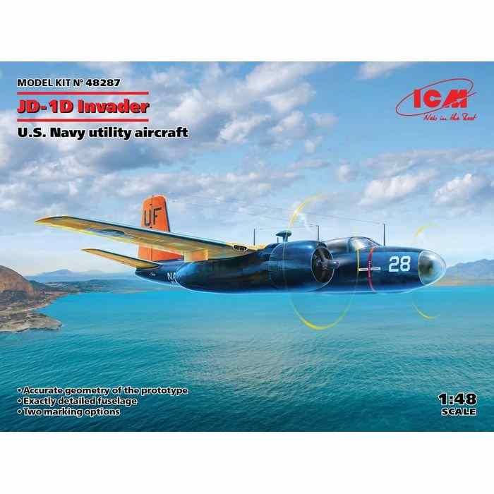 【沖縄・離島配送不可】48287 ICM 1/48 JD-1D インベーダー プラモデル 模型 航空 飛行機 戦闘機 ハセガワ 4823044408474