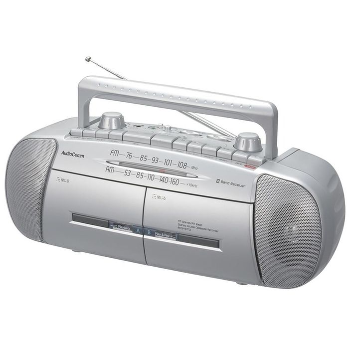 ダブルラジオカセットレコーダーオーム 電機 RCS-371Z カセットラジカセ 楽天市場】【送料無料】オーム電機 AudioComm ダブルラジカセ