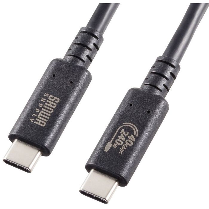 【代引不可】USB40Gbps(USB4 Gen3)Type-C ケーブル サンワサプライ KU-40GCCPE10