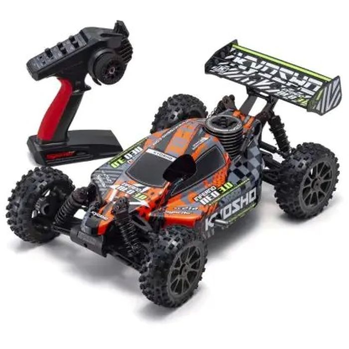 【沖縄・離島配送不可】1/8スケール ラジオコントロール 21エンジン 4WDレーシングバギー レディセット インファーノ NEO 3.0 カラータイプ5 レッド 京商 33012T5