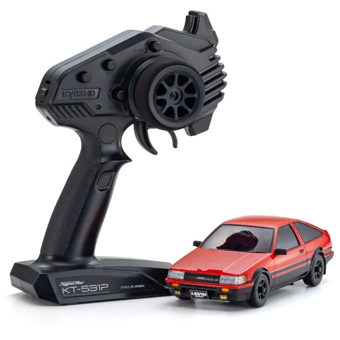 【沖縄・離島配送不可】ミニッツAWD トヨタ カローラレビン AE86 レッド/ブラック 京商 32641RBK