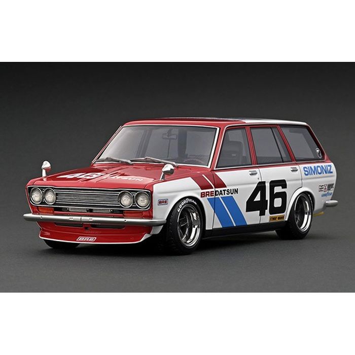 【沖縄・離島配送不可】ターマックワークス 1/18 Datsun Bluebird (510) Wagon Red/White ティーケー・プランニング IG3063