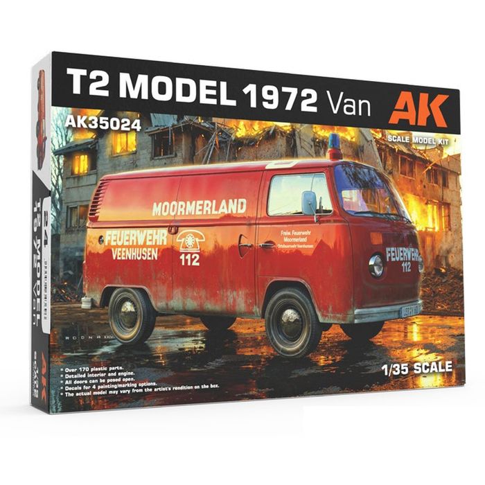 AKインタラクティブ 1/35 1972 ワンボックスカー コマーシャルバンタイプ プラッツ AK35024