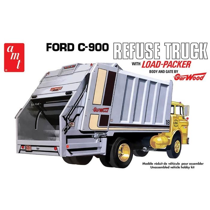 【沖縄・離島配送不可】AMT 1/25 フォード C-900 ガーウッド ロードパッカー ゴミ収集車 プラッツ AMT1247