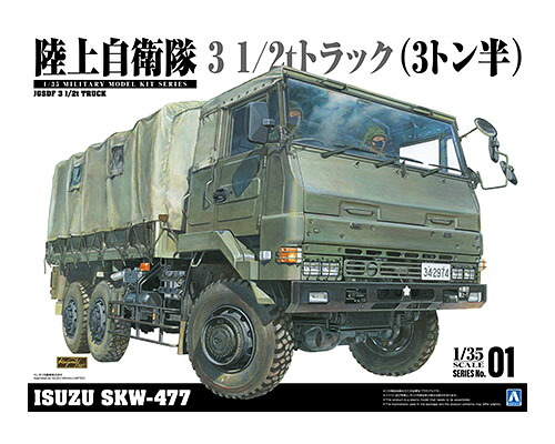 1/35 ミリタリーモデルキット No.1 1/2tトラック SKW-477 アオシマ 4905083058909