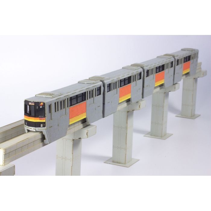 1/150スケール(4両セット)多摩都市モノレール 1000系 ペーパーキット ピーエムオフィスエー MS092
