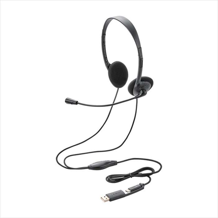 楽天市場】[ELECOM]ヘッドセット ヘッドホン 有線 両耳 マイク付