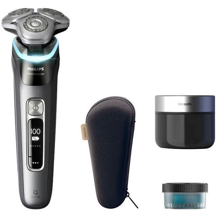 【沖縄・離島送りとどける不可】i9000 Prestige 情の籠もった＆素っ気ない電動電気カミソリ 自動小銃洗い濯ぎ器付 フィリップス XP9202/20