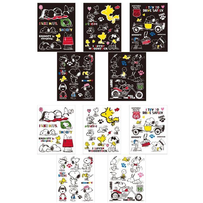 楽天市場 転写 ステッカー シール Peanuts Snoopy Sticker Transcription Snoopy スヌーピー 転写ステッカー 日本製 10種類 5デザイン 2カラー アークス Sns 6 やるcan