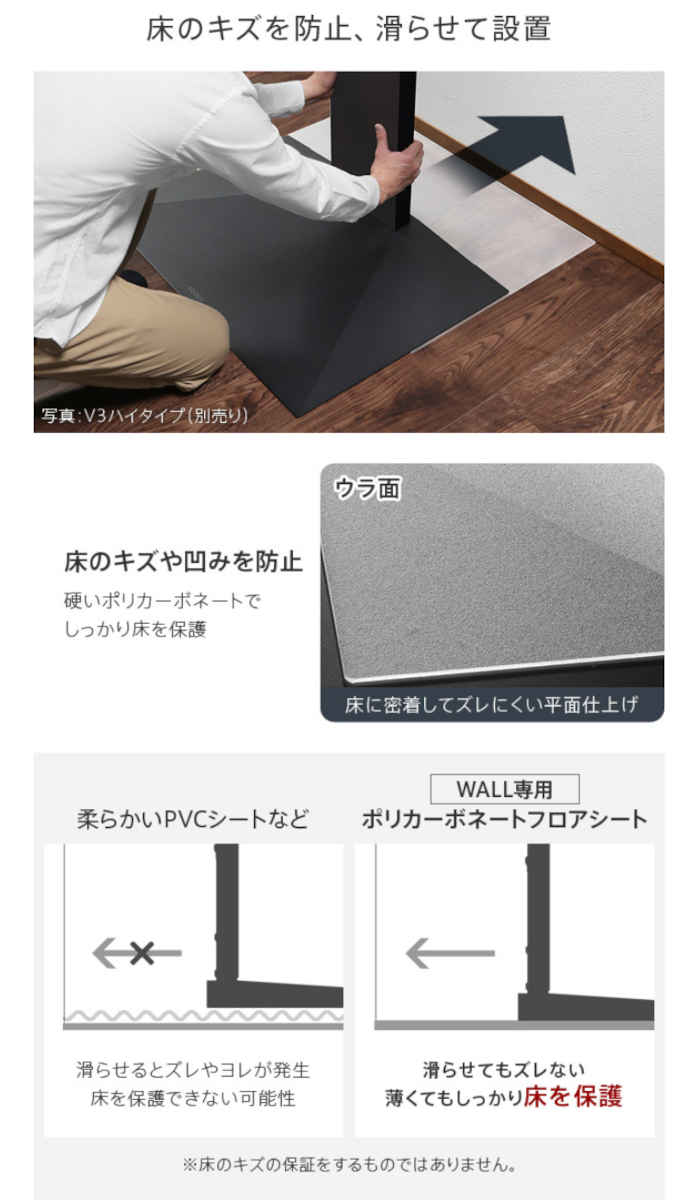 北海道 沖縄 離島配る不可 代引不可 Wall室内装飾テレビ放送ランプs1王法種類専用 ポリカーボネート侶莚 フローリング フロアー援護パネル 床 シート 引っつれ防止 キズ防止 染防止 Wallオプション 部分 分 Equals ナカムラ M 80in V2は60インチ まで合う 床を保護