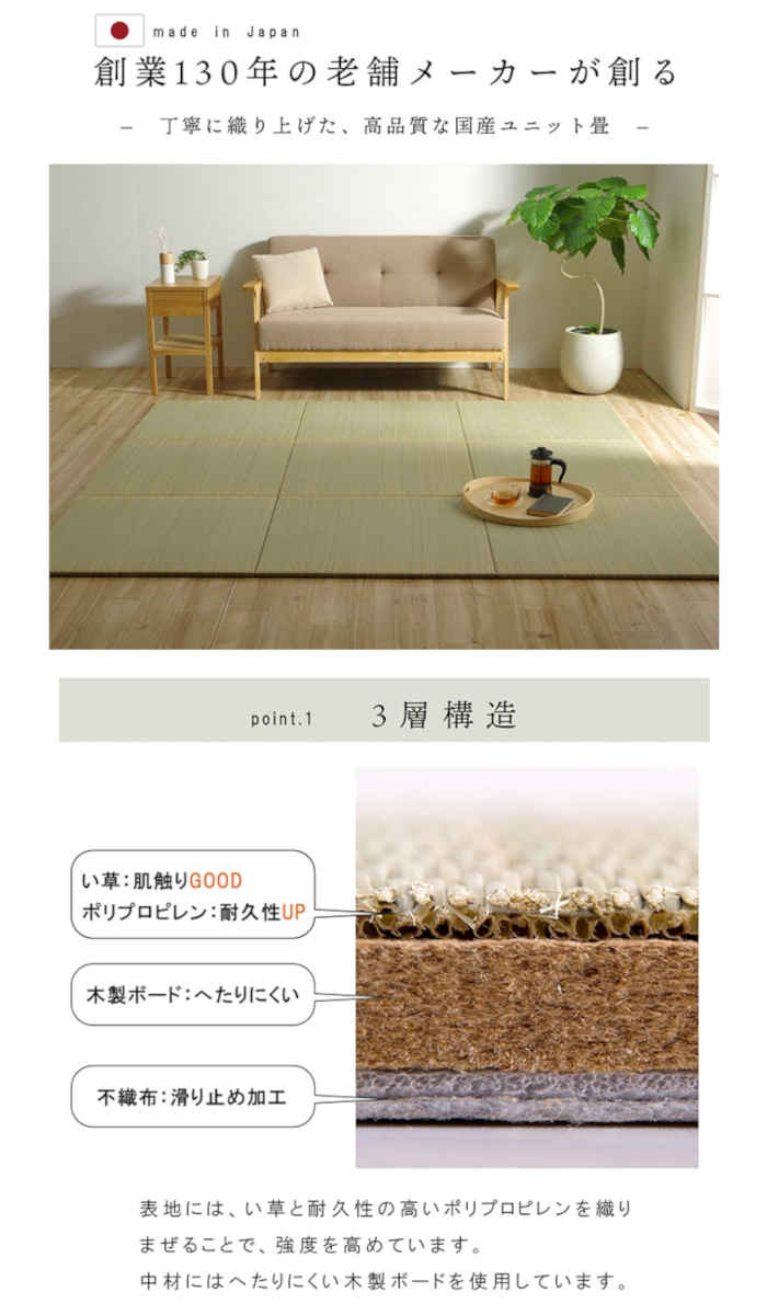 置き畳 い草 ユニット 琉球畳 滑り止め付代引き不可 メーカー直送品 5 