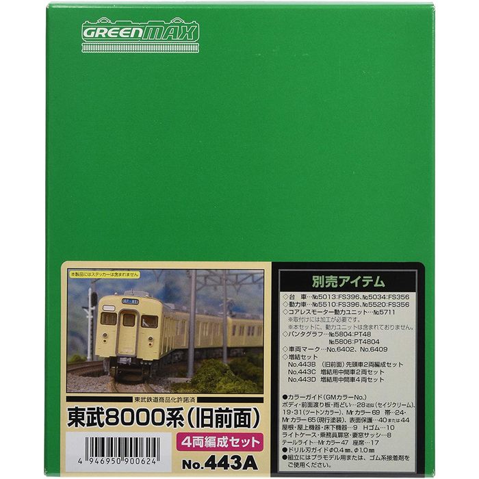 楽天市場】Nゲージ 未塗装 エコノミーキット 東武 8000系 増結用