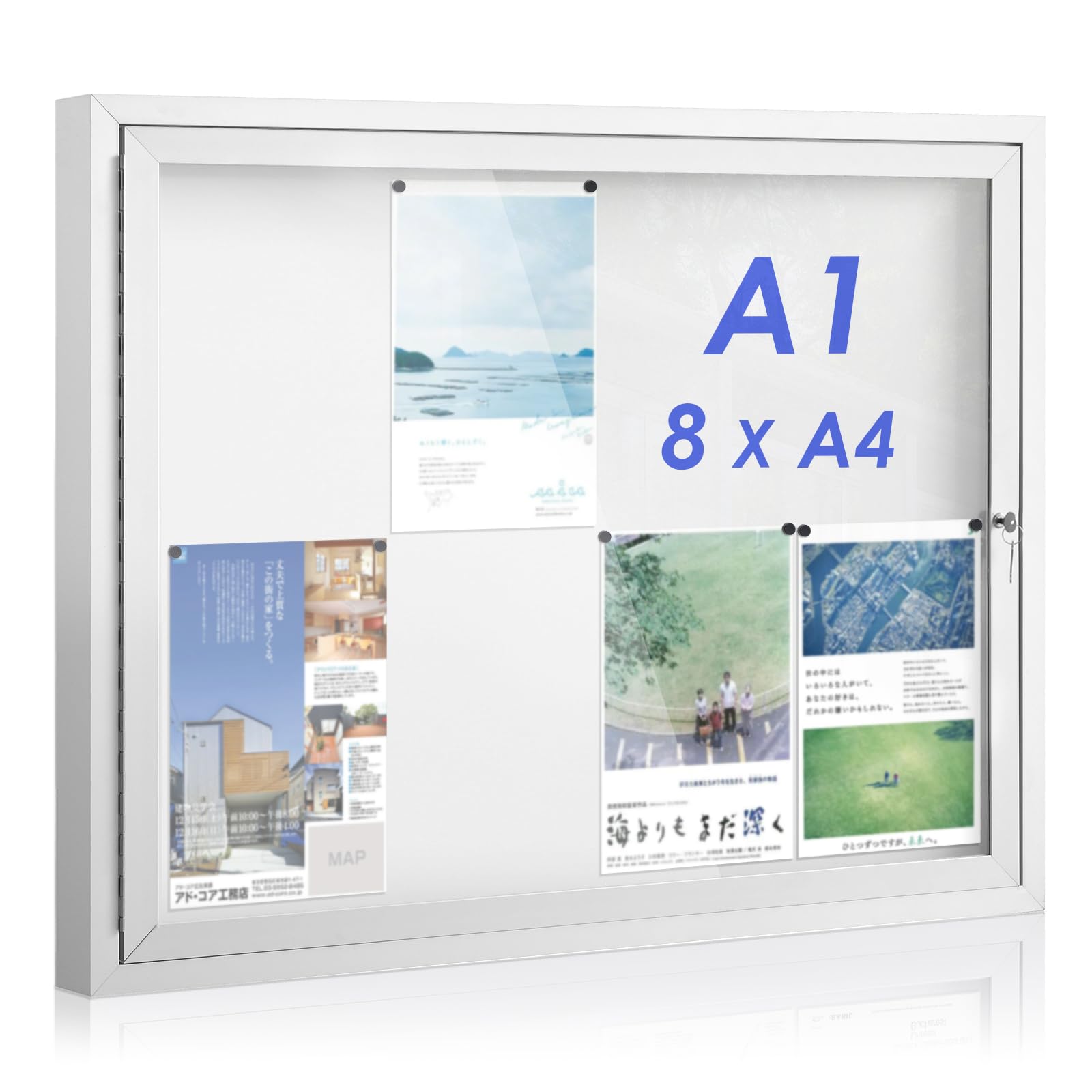 楽天市場】Swansea 掲示板 屋外 マグネットボード壁付 防水掲示板 掲示