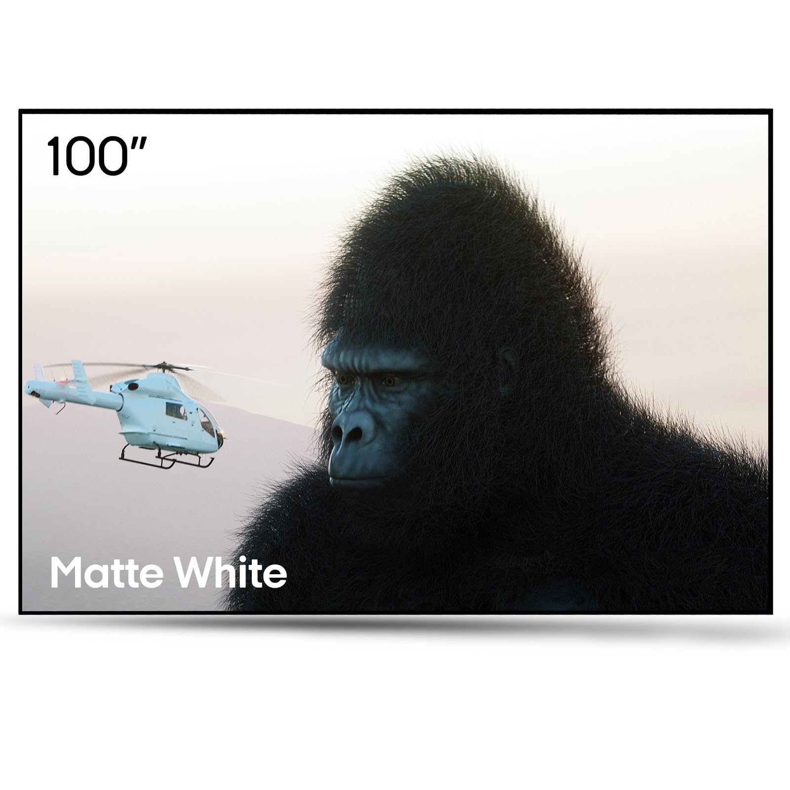 AWOL VISION 100インチ 壁掛け式プロジェクタースクリーン 、画質80%向上、超短焦点、短焦点、長焦点対応 固定フレーム、 ピークゲイン1.3 dB、LTV-2500との最適なコンボ、4K/8KウルトラHD、アクティブ3D対応 (MW-100)