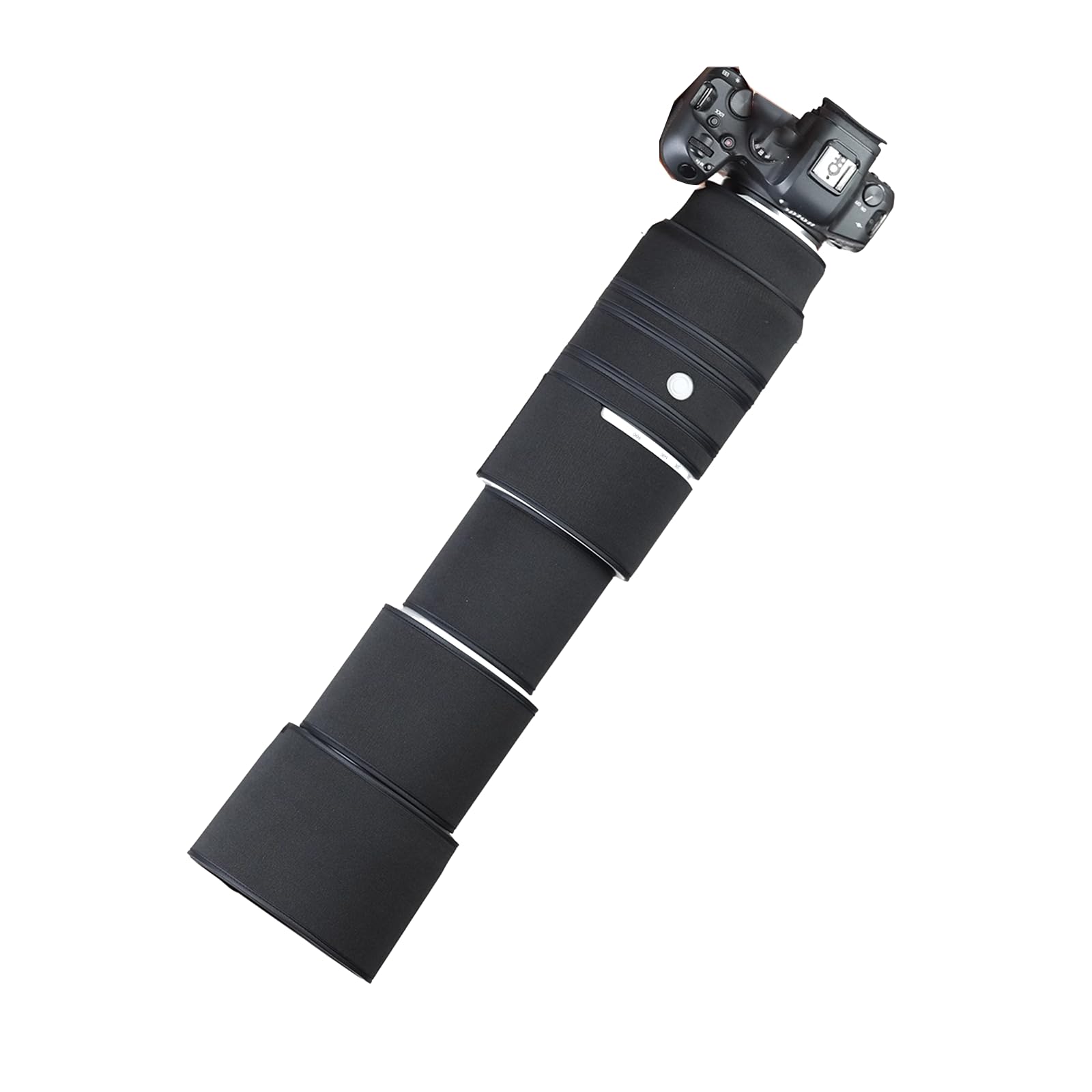 COMEOXOキヤノンレンズカバー防水素材レンズ保護カバーCANON RF 200-800mm F6.3-9 IS USM 用望遠レンズコートニコンレンズ迷彩保護カバー弾性構造の布地保護レン【色番号:#防水材質-黒】|湖南オンライン