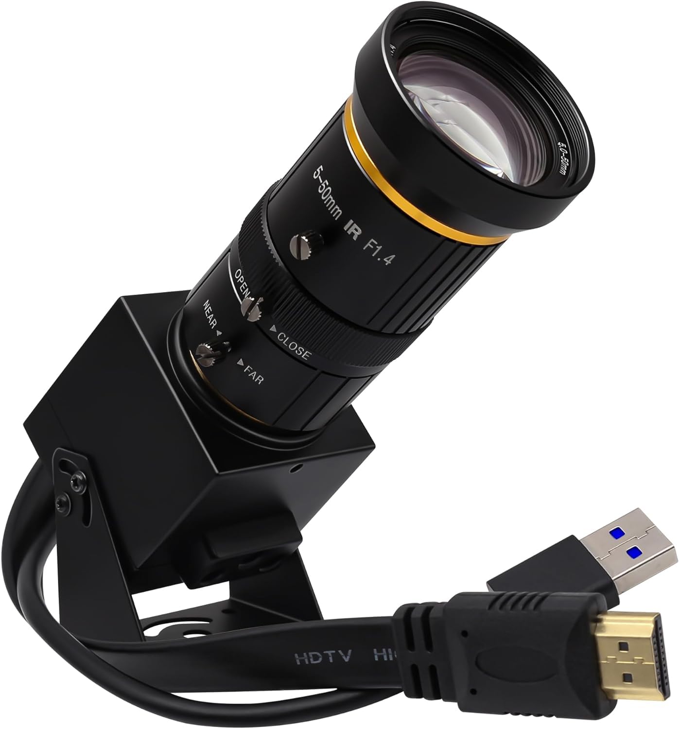 HDMI USBカメラ Rabbitroom 4K 60FPS webカメラ USB3.0 10倍光学ズーム 5-50mmマニュアルフォーカスズームカメラ 2倍デジタルズーム ウェブカメラ Web カメラ パソコンカメラ 望遠カメラ ストリーミング ウェブ