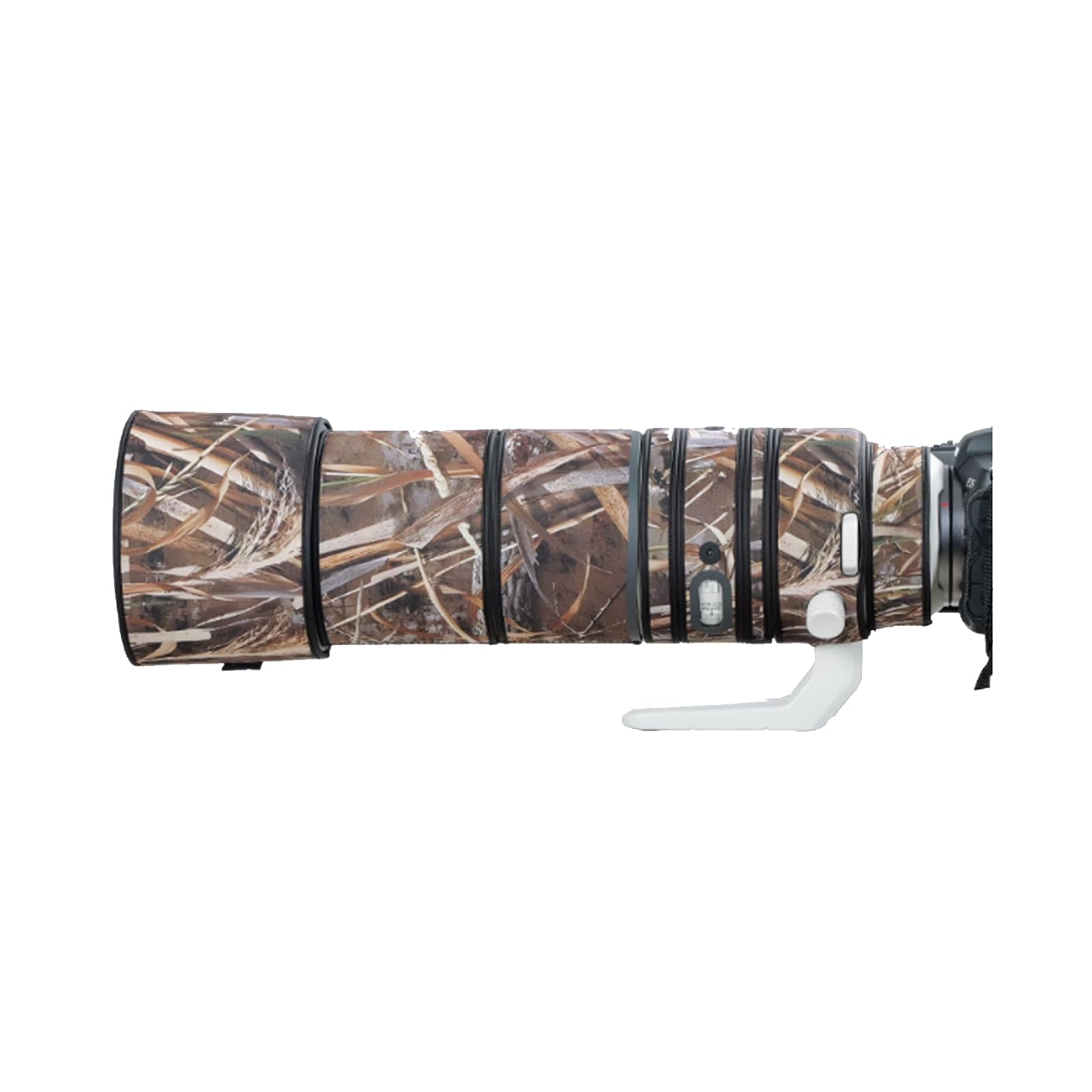 COMEOXOキヤノンレンズカバー防水素材レンズ保護カバーCANON RF 200-800mm F6.3-9 IS USM 用望遠レンズコートニコンレンズ迷彩保護カバー弾性構造の布地保護レン【色番号：#防水材質-枯草迷彩】