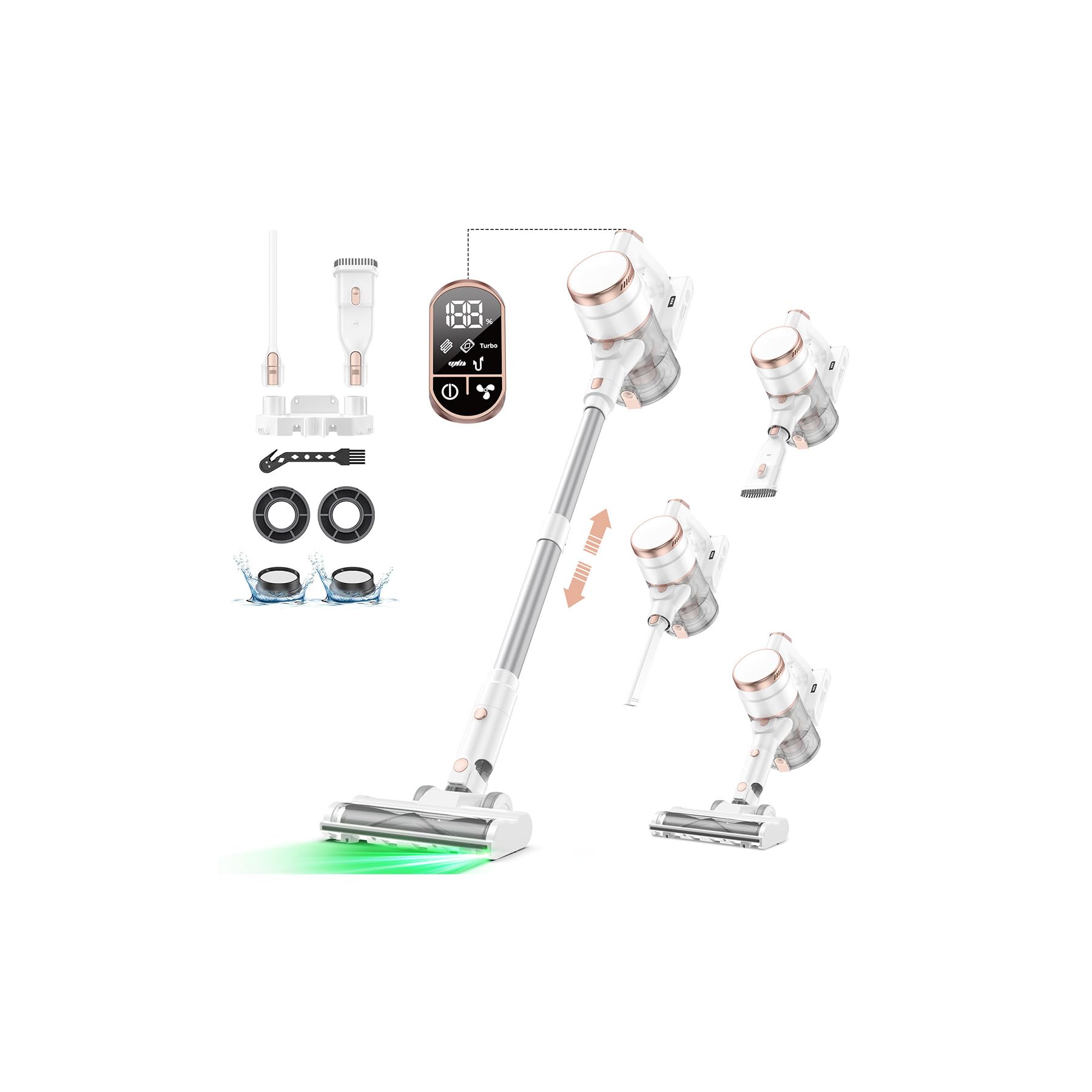 楽天市場】掃除機 コードレス11月新登場！80Kpa超強力吸引・グリーン