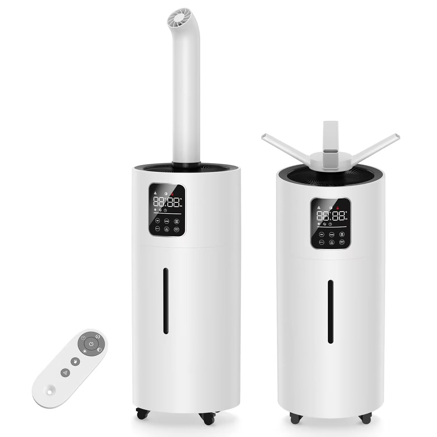 加湿器 大容量 業務用 【28L大容量&ECO湿度設定&マイナスイオン】 家庭用 120畳 2000ML/H大霧量 超音波加湿器 タワー式 UV除菌 麦飯石フィルター 次亜塩素酸水対応 連続50時間加湿 12hタイマー 4つ吹出し口 2種類ノズル 上から給|湖南オンライン