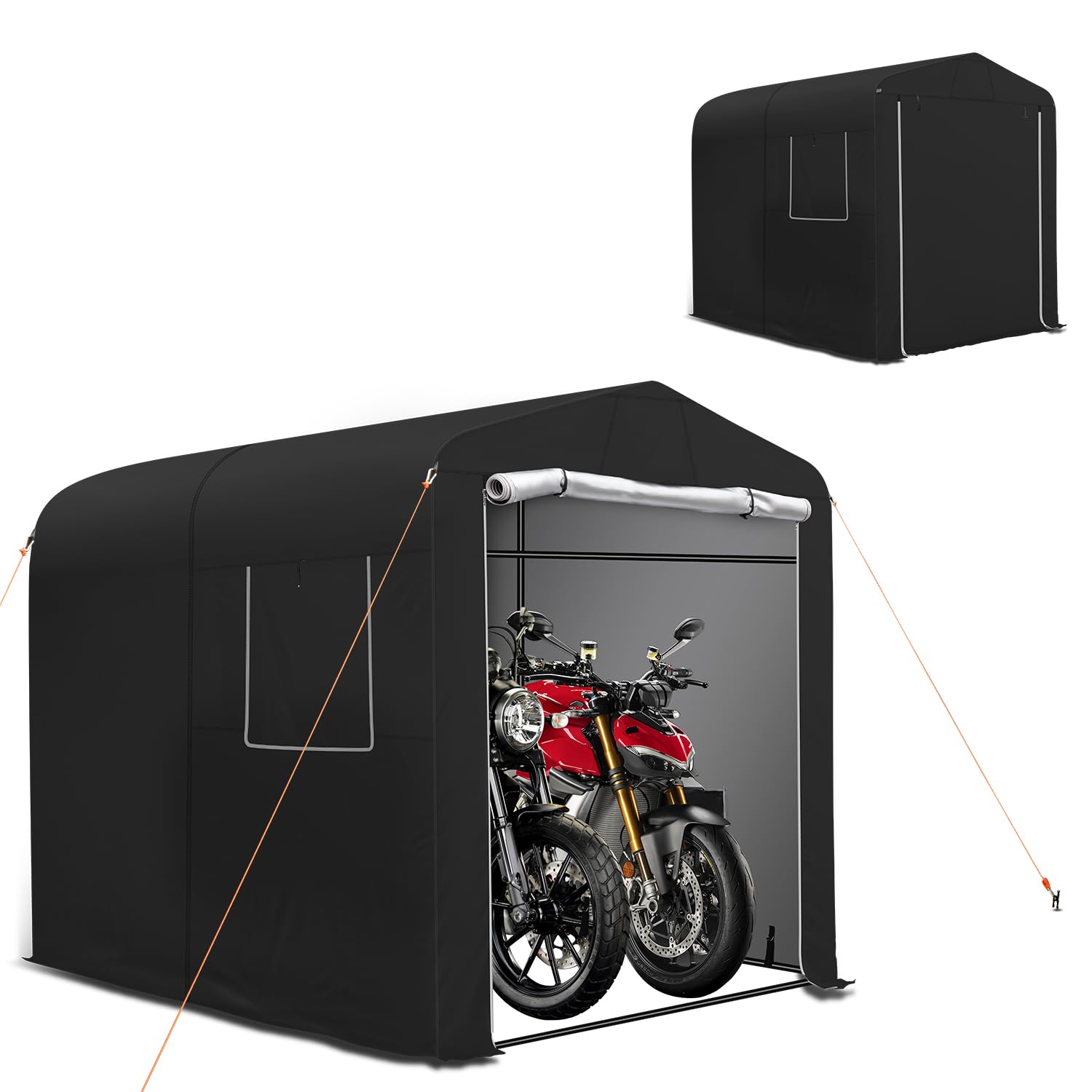 【2025防風設計】 J-PREMIS サイクルハウス Mサイズ バイクガレージ サイクルガレージ サイクルポート 自転車テント 自転車置き場 屋外 高耐久炭素鋼チューブ 自転車収納 ガレージテント 最大3台収納 バイクシェルター UV加工シート 遮熱 撥｜湖南オンライン