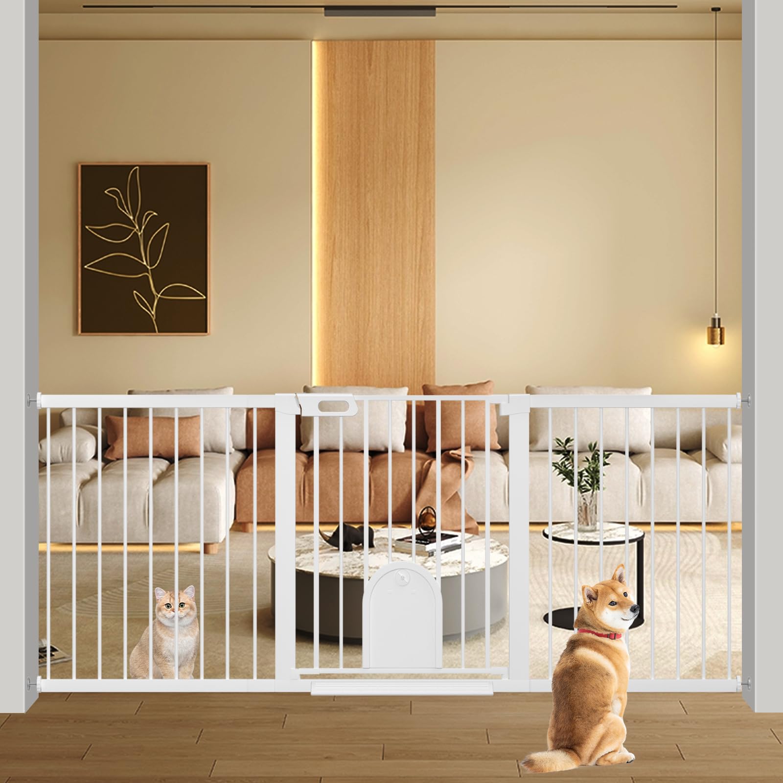 楽天市場】DEARBB ベビーゲート ペットドア付き ペットゲート 高さ76cm