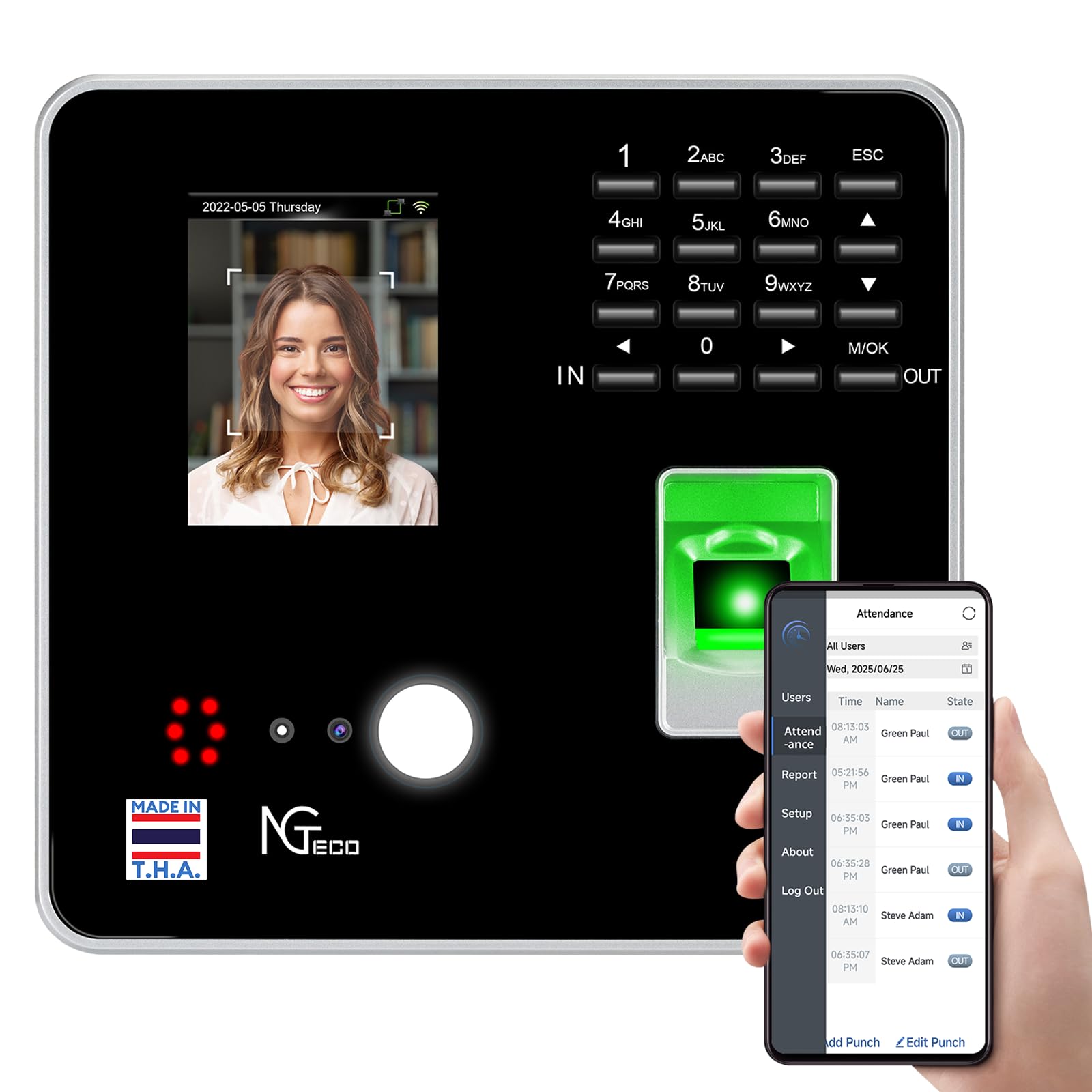 楽天市場】FaceSec(ﾌｪｲｽｾｯｸ) タイムレコーダー AI顔認証 高速 高精度 2