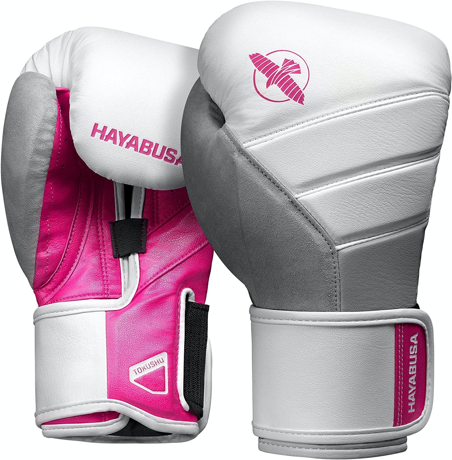 Hayabusa T3ボクシンググローブ(男女兼用) - ホワイト/ピンク, 10oz|湖南オンライン