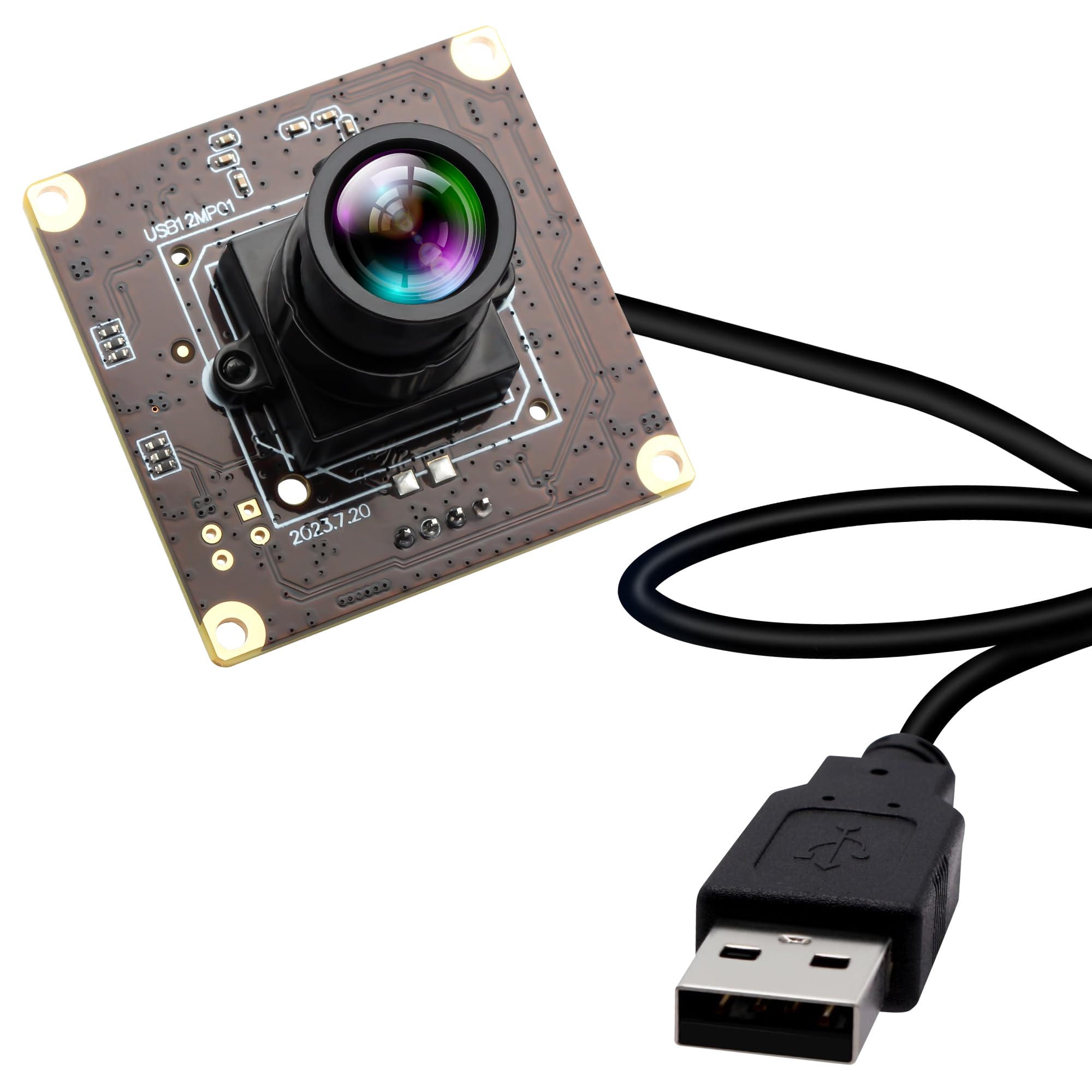 ELP 120FPS USB カメラモジュール 12MP 4K 高速ゴルフスイングカメラ、25mm 狭視野角 M12 レンズ付きコンピュータ、低照度産業用 Lightburn 組み込み、Raspberry Pi Windows Mac OS 15,887円