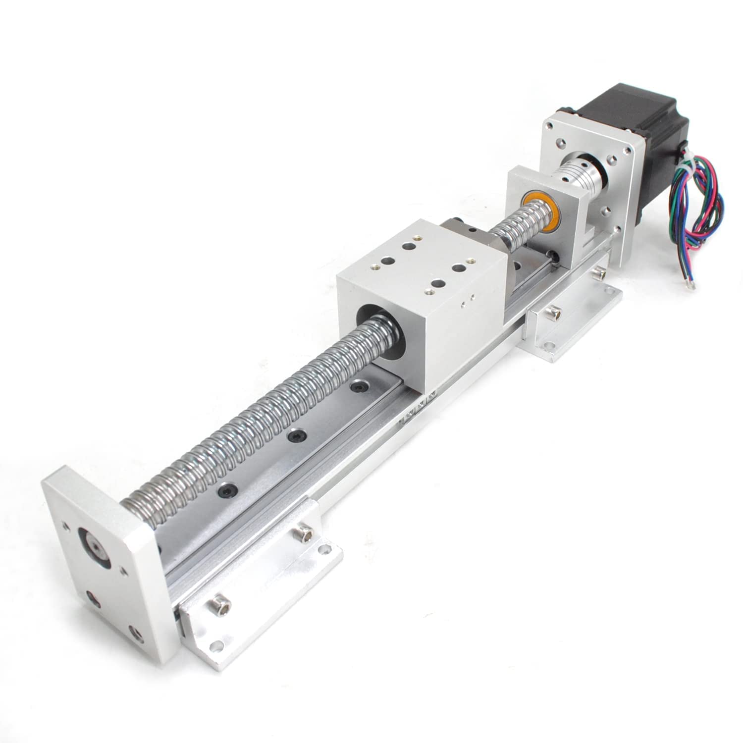 Heechoo リニアガイド ボールねじ 一軸ユニット 100mm アクチュエータ 電動 SFU1605 Nema23 57mmステッピングモーター付属 CNC機械|湖南オンライン