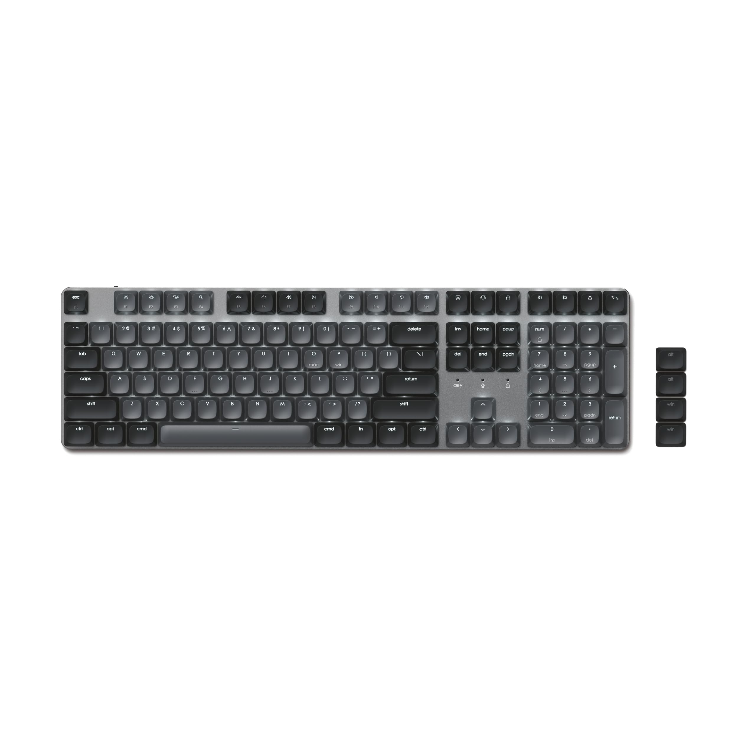 Satechi SM3 メカニカル キーボード ワイヤレス LED バックライト付き Bluetooth/USB-C有線モード切り替え 108キー フルサイズ キーボード Bluetooth エルゴノミクス US英語配列 Mac Windowsに対応 キー|湖南オンライン