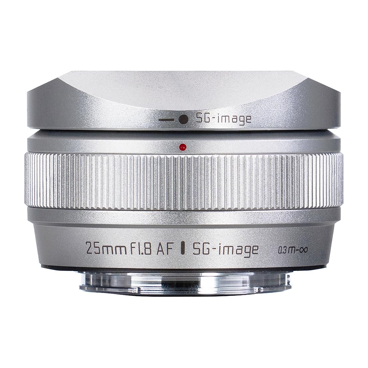 SG-image AF 25mm F1.8 Silver Limited APS-C Eマウント ソニーE互換 単焦点 大口径 パンケーキレンズ 金属鏡筒 シルバー (2年保証付) (国内正規品)｜湖南オンライン 28,930円