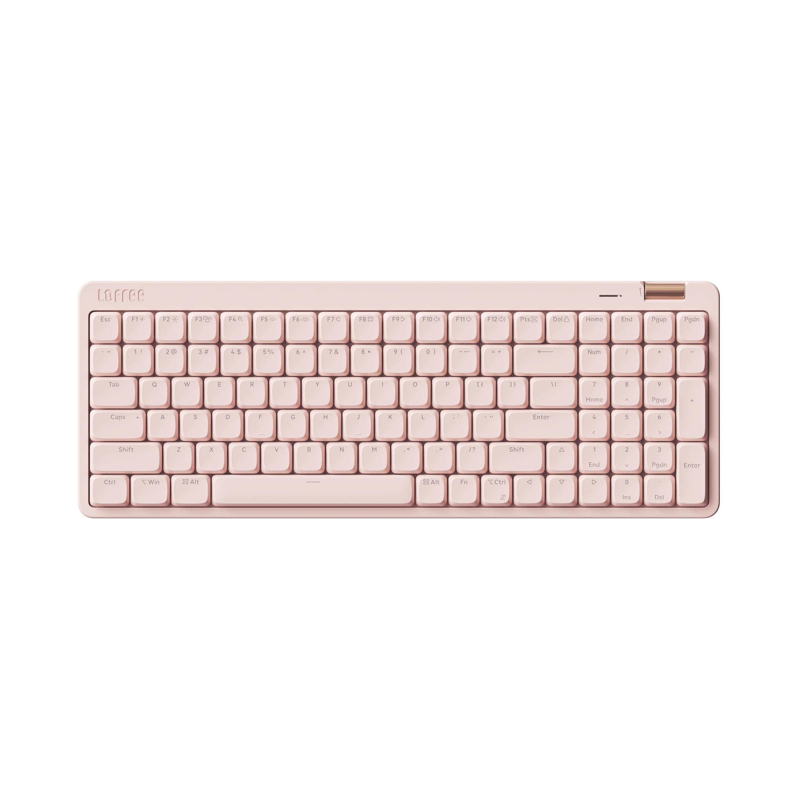 Flow Lite 100キーロープロファイルメカニカルキーボード、75％スワップ可能な充電式ワイヤレスキーボード2.4G無線接続、Bluetooth接続、Windows、Macの有線接続/スペクターリニアキースイッチ（フラミンゴ）英・配列 技適認証取得｜湖南オンライン