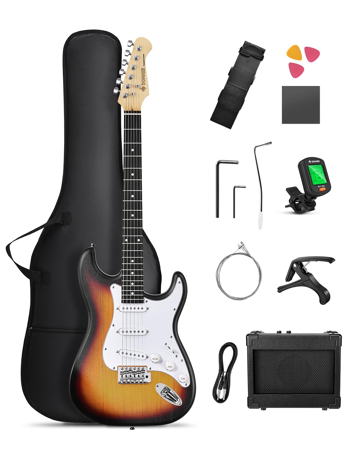 楽天市場】Donner エレキギター 初心者セット STタイプ SSS