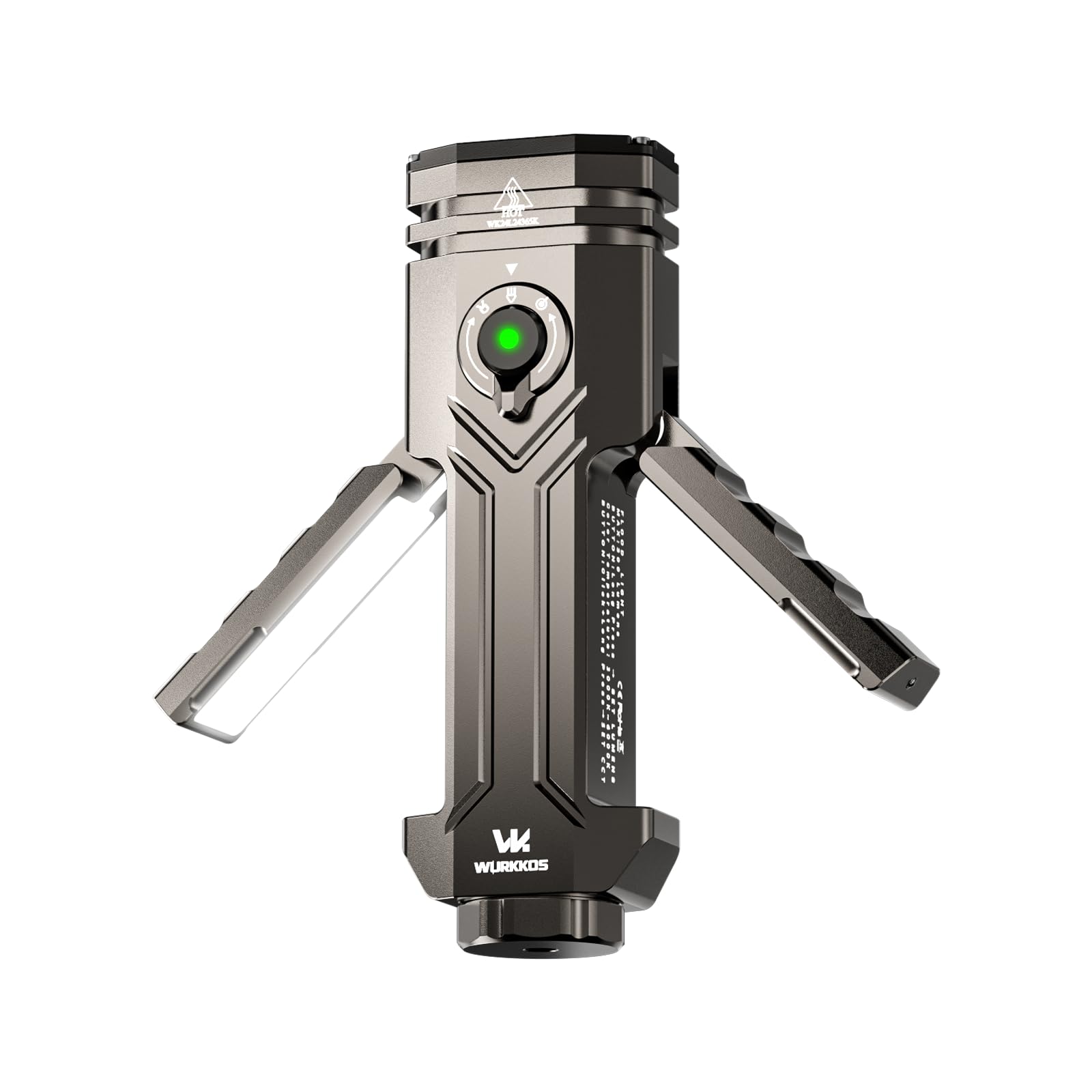 Wurkkos HD02 懐中電灯 高輝度 3200ストリーム ホワイト/ウルトラバイオレット/折りたたみウィングライト 4in1 多機能懐中電灯 Type-C 充電/放電 色温度調整可能 LEDライト 超高輝度 キャンプライト 多機能フラッシュライト I｜湖南オンライン