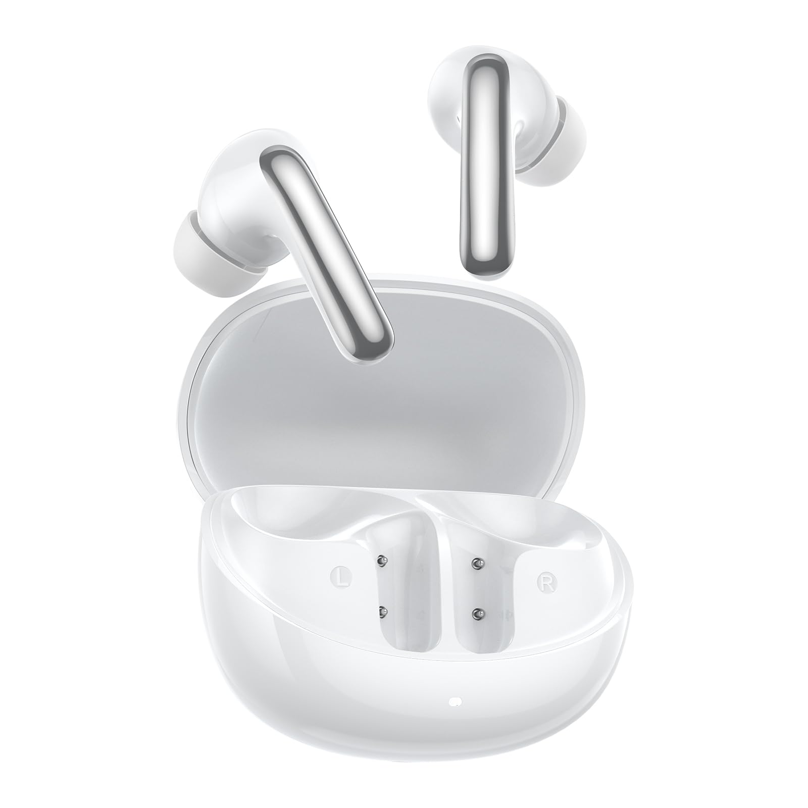 QCY MeloBuds N60 ワイヤレスイヤホン 56dB ノイズキャンセリング デュアルド ドライバー LDAC対応イヤフォン Bluetooth6.0 外音取り込みモード 装着検出機能 マルチポイント接続 クリアな通話 最大45時間再生 専用アプリ 7,314円