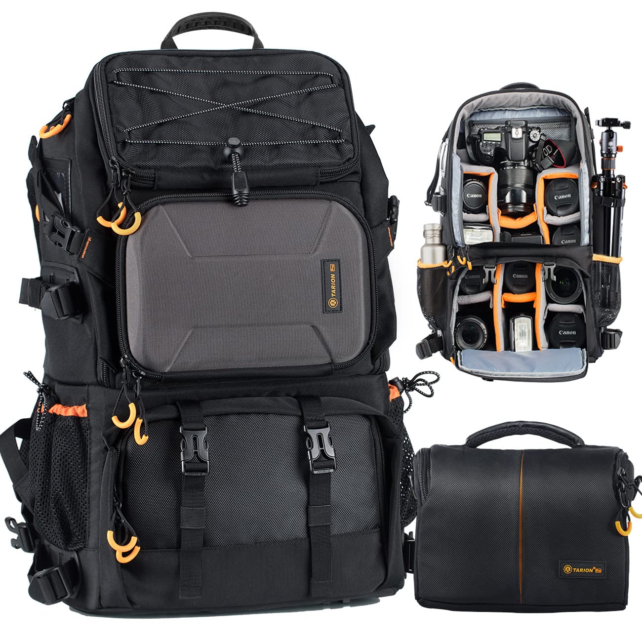 [TARION] Pro PB-01 プロ級カメラバックパック25L ショルダーバッグ付属 2気室 15.6\