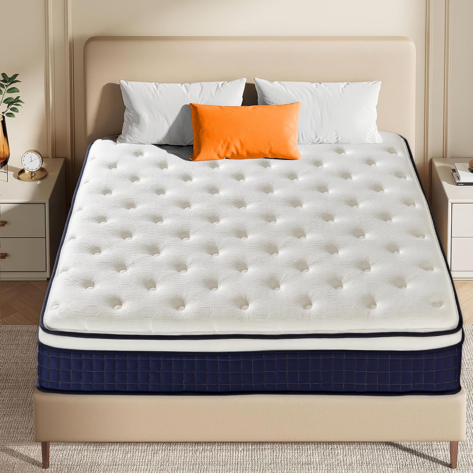 楽天市場】Hsuener マットレス ポケットコイル 厚さ25cm 高反発 360N