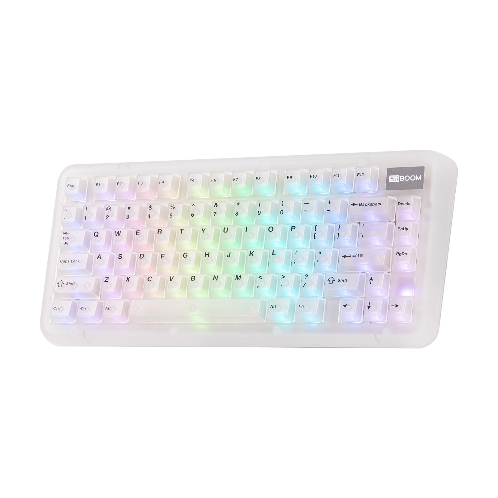 KiiBOOM Phantom81 Lite 75% ガスケット メカニカルキーボード QMK&VIAプログラマブル対応 3モードワイヤレスゲーミングキーボード RGBバックライト ABSケース+UVコーティング技術 ホットスワップ対応 Windows/M|湖南オンライン