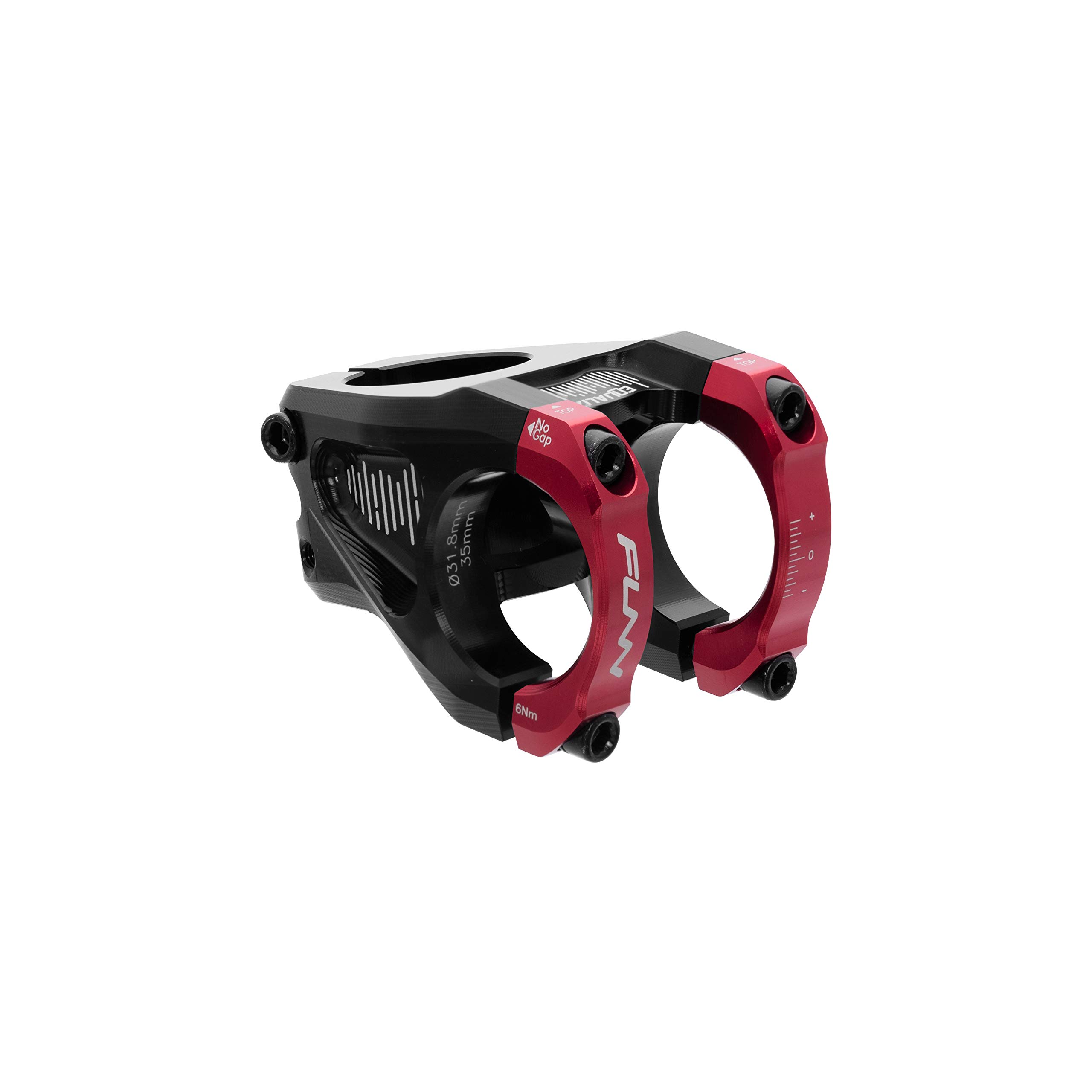 Funn イコライザ（Equalizer） MTB ステム 31.8 mm × 長さ 35mm ステム - クランプ直径：31.8mm - マウンテンバイク BMX 自転車 に適用 バイク ハンドル ステム (レッド)