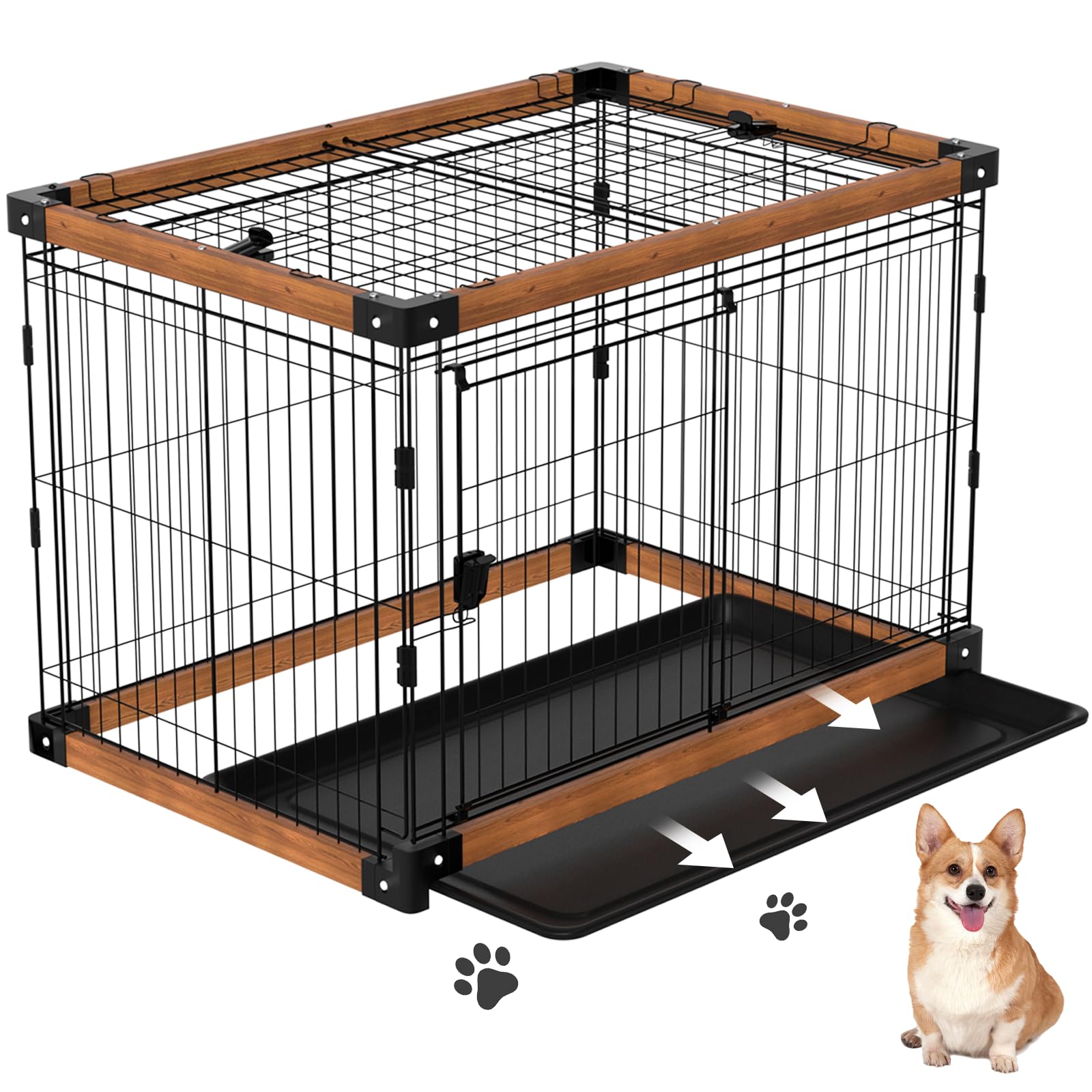 サンドカラー犬用ケージ幅98cm 楽天市場】FEANDREA 犬サークル ペットサークル 中大型犬用