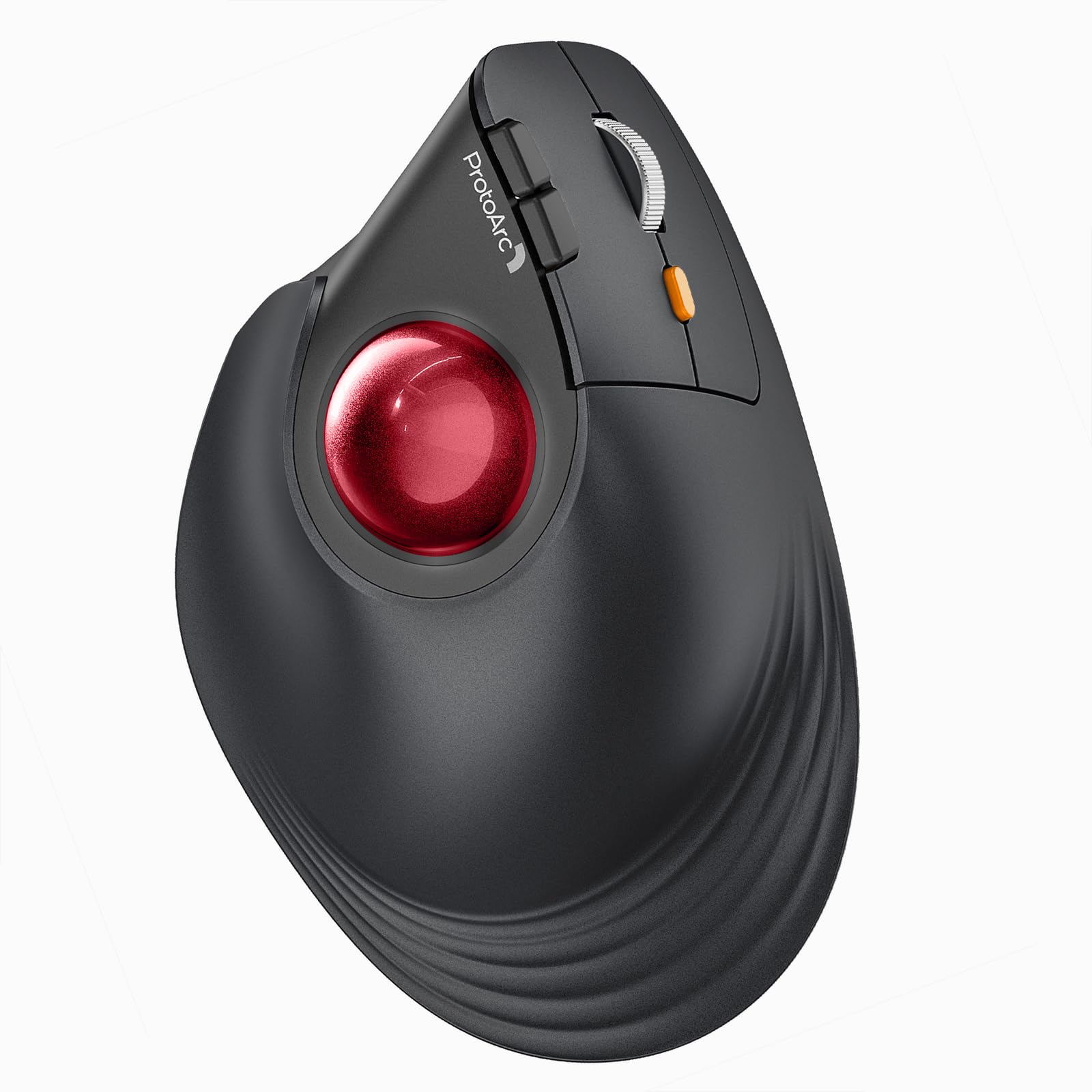 ProtoArc EM05 NLバーティカル トラックボールマウス 縦型62° 2.4GとBluetooth両対応 ワイヤレス 5段階DPI 200/400/800/1200/1600 7ボタン 光学式 右手用 USB充電式 大容量の電池搭載 長時間PC作