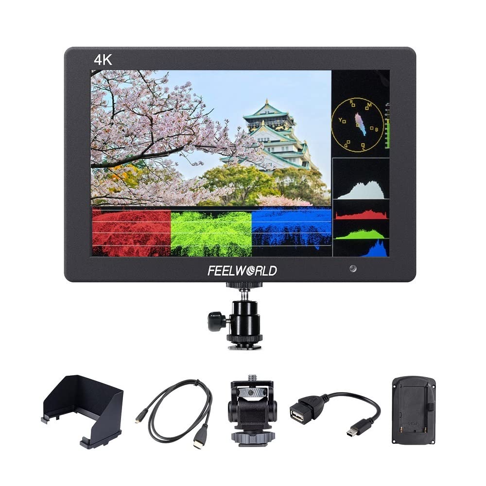 FEELWORLD T7 PLUS カメラ用液晶モニター 7インチ3D LUT 波形 ベクトル1920×1200 4K HDMI出力/入力一眼レフカメラジンバル用日本語設定|湖南オンライン