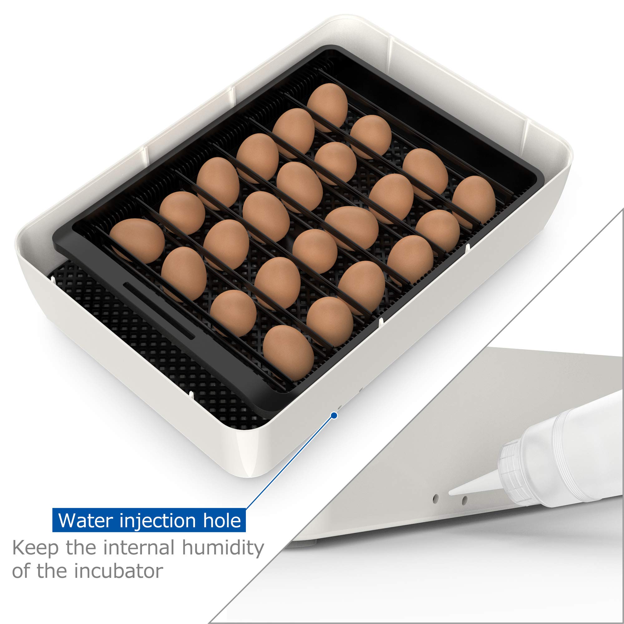 LifeBasis 自動孵卵器 インキュベーター 鳥類専用ふ卵器 自動転卵式 孵化器24個入卵OKヒヨコ生まれ 子供教育用 大容量 自動温度制御 湿度保持 デジタル表示 鶏卵 アヒル うずら 家庭用 鳥類の卵を人工孵化実現｜湖南オンライン 11,769円