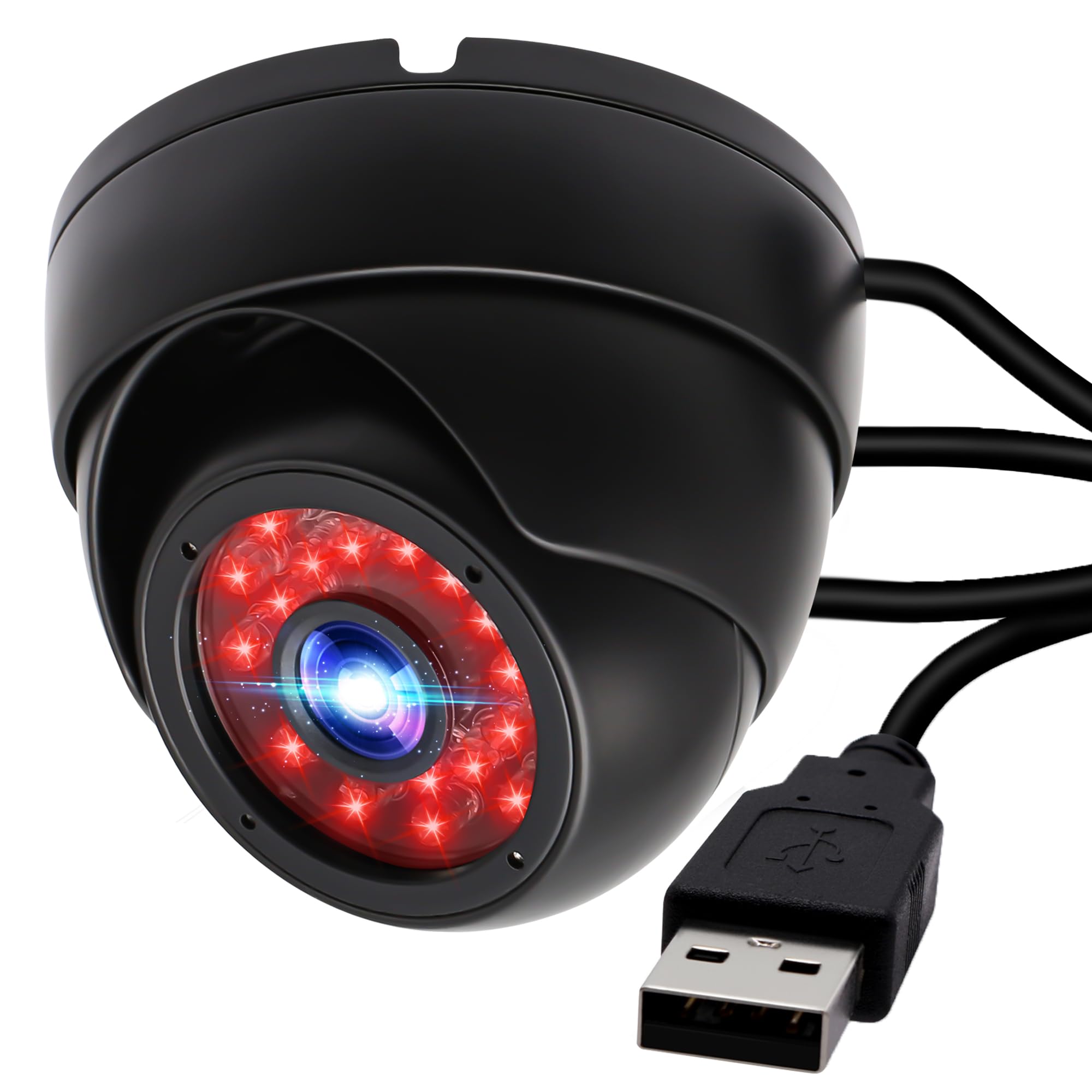 ELP 2メガ画素 USB ドームカメラ、CMOS IMX323 感知器申し受ける、1080P 盛りだくさん 固定ディスク 雨合羽監督すること安全保障写真機、昼夜相応う屋内外兼用 USB 写真機、金属元素ハウジングでほとんどの os に相応う