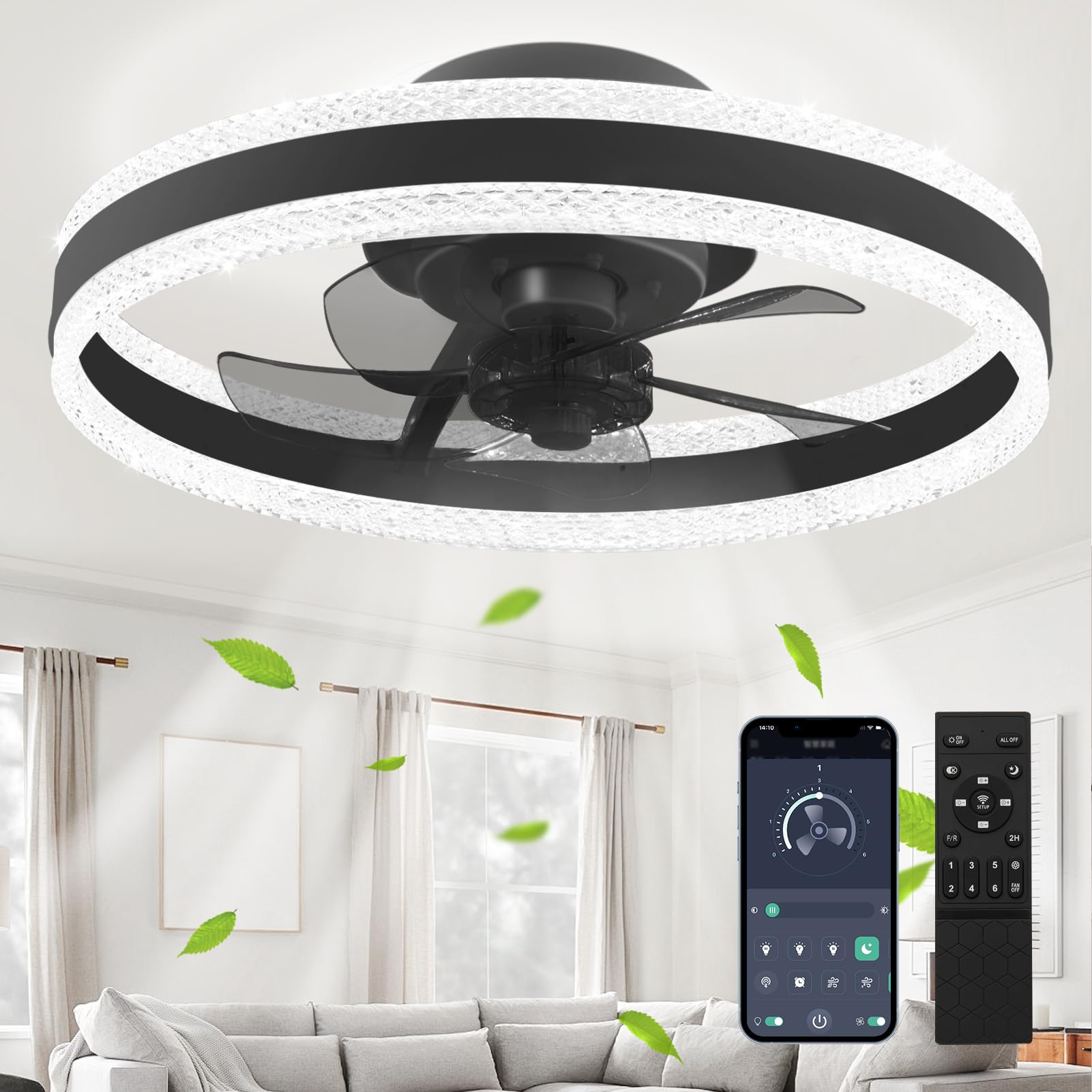 楽天市場】「節電対策」DOROU シーリングファンライト ファン付き